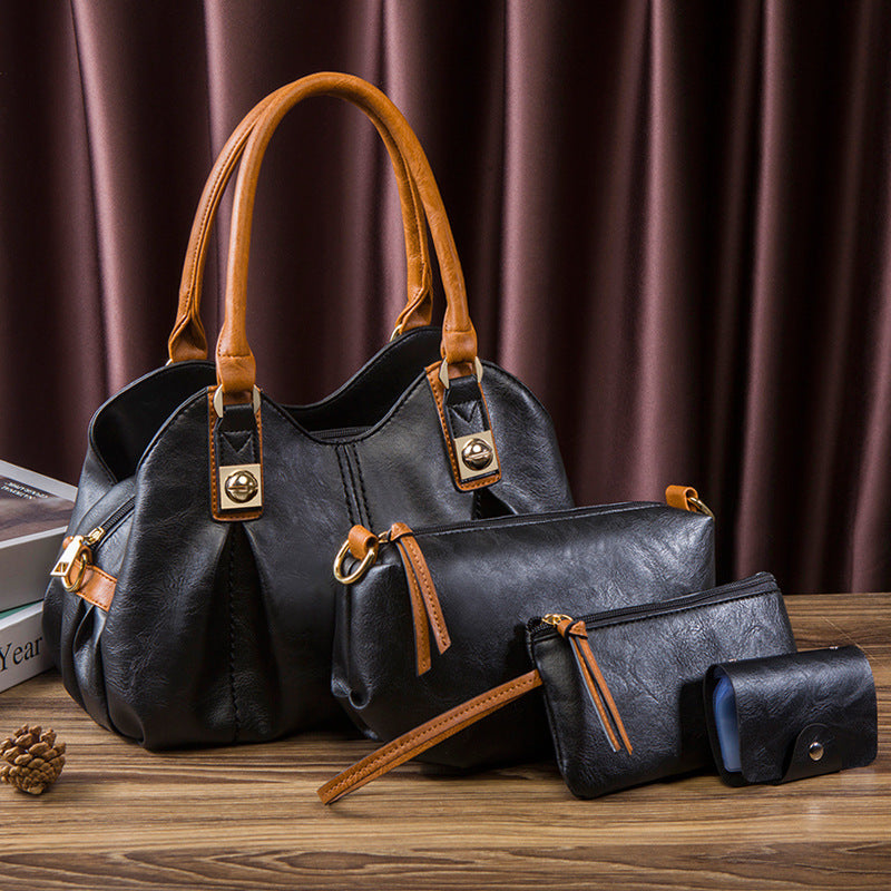 ZLLKL 2025popular new retro mother and child bag three-piece set 2025 fashion handbag shoulder bag oblique span bag factory wholesale