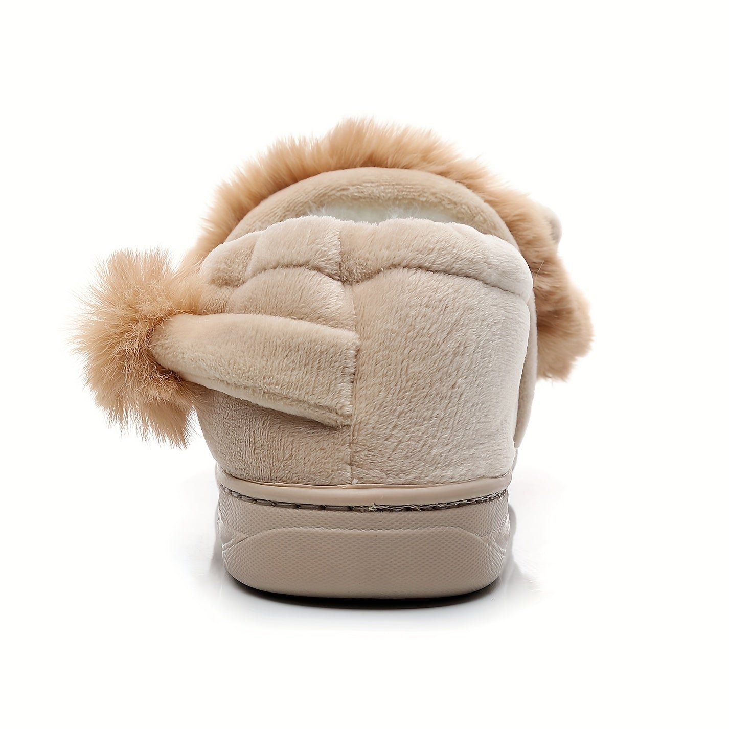 Cute Cartoon Lion Design Slip On Home Shoes For Boys Girls, Warm Plus Fleece Indoor Shoes For Autumn And Winter