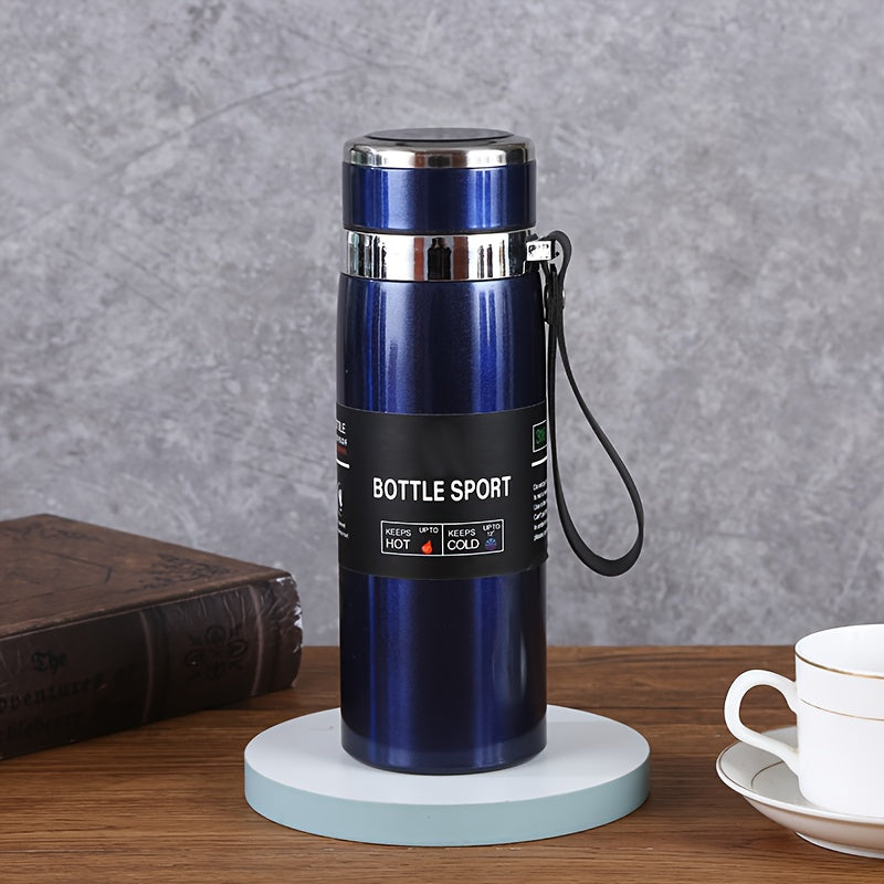 35oz Stainless Steel Insulated Mug - Leakproof, Portable Travel Jug with Sling for Outdoor Sports & Climbing