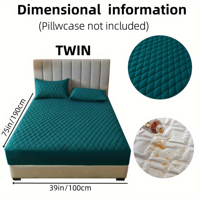1pc Solid Color Luxurious Mattress Protector - Waterproof, Soft & Cozy Cover - Non-slip All-inclusive Guest Room Bedding - Excludes Pillowcase & Pillow Insert