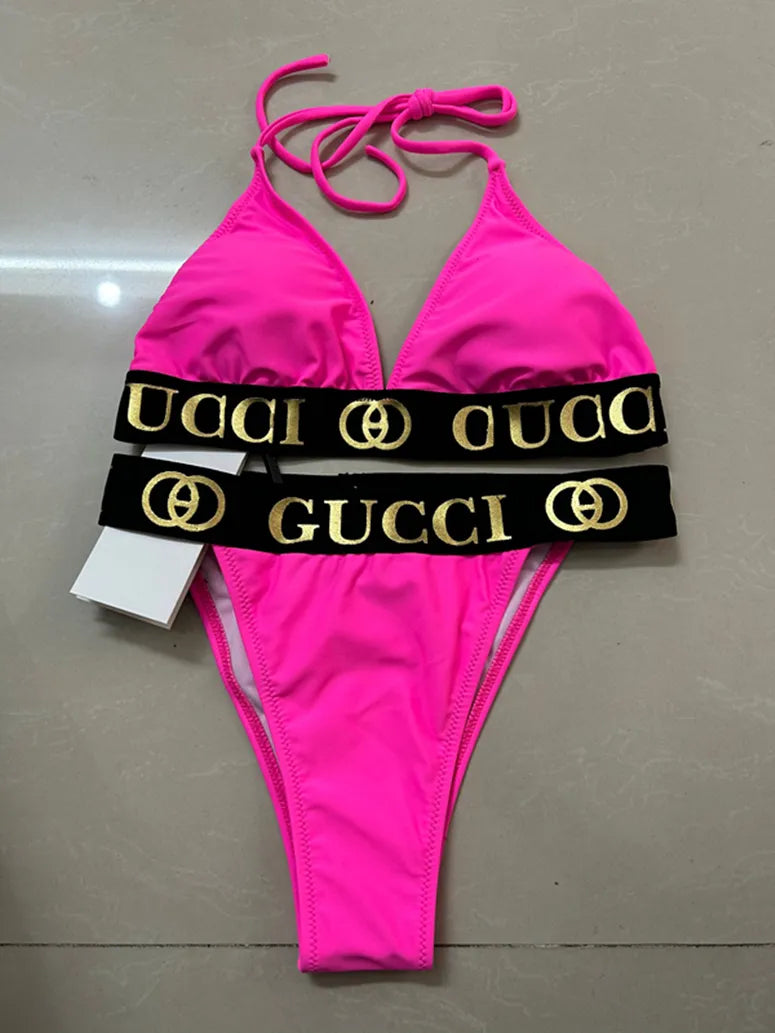 Women Black One Piece Swimwear Designer Padded Bikinis ss Summer Beach Swim Biquinis Letter Print Vacation Hot Spring Bathing Suit #3288