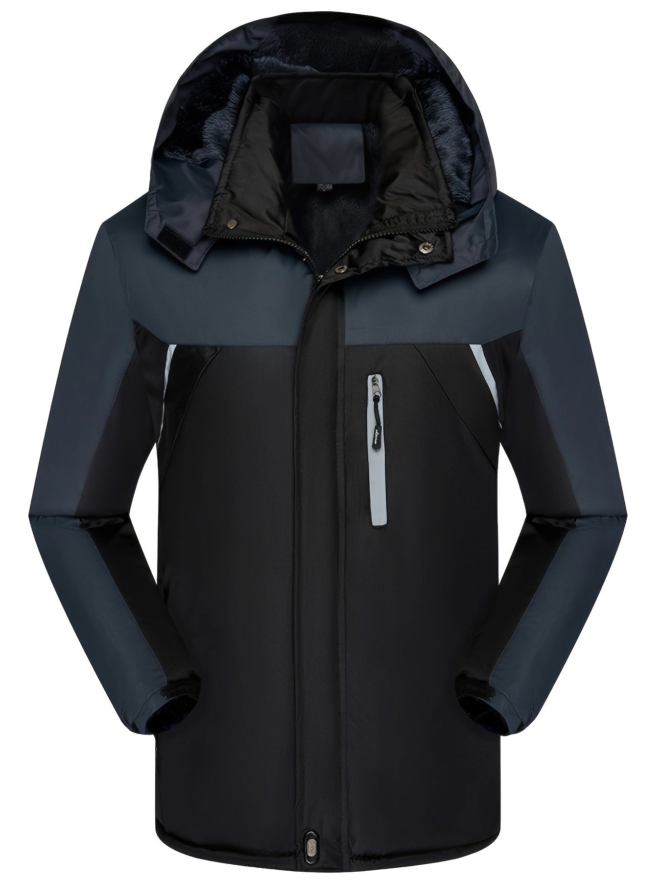 Plus Size Men's Warm Dry Waterproof Windproof Fleece Jacket for Winter Outdoor