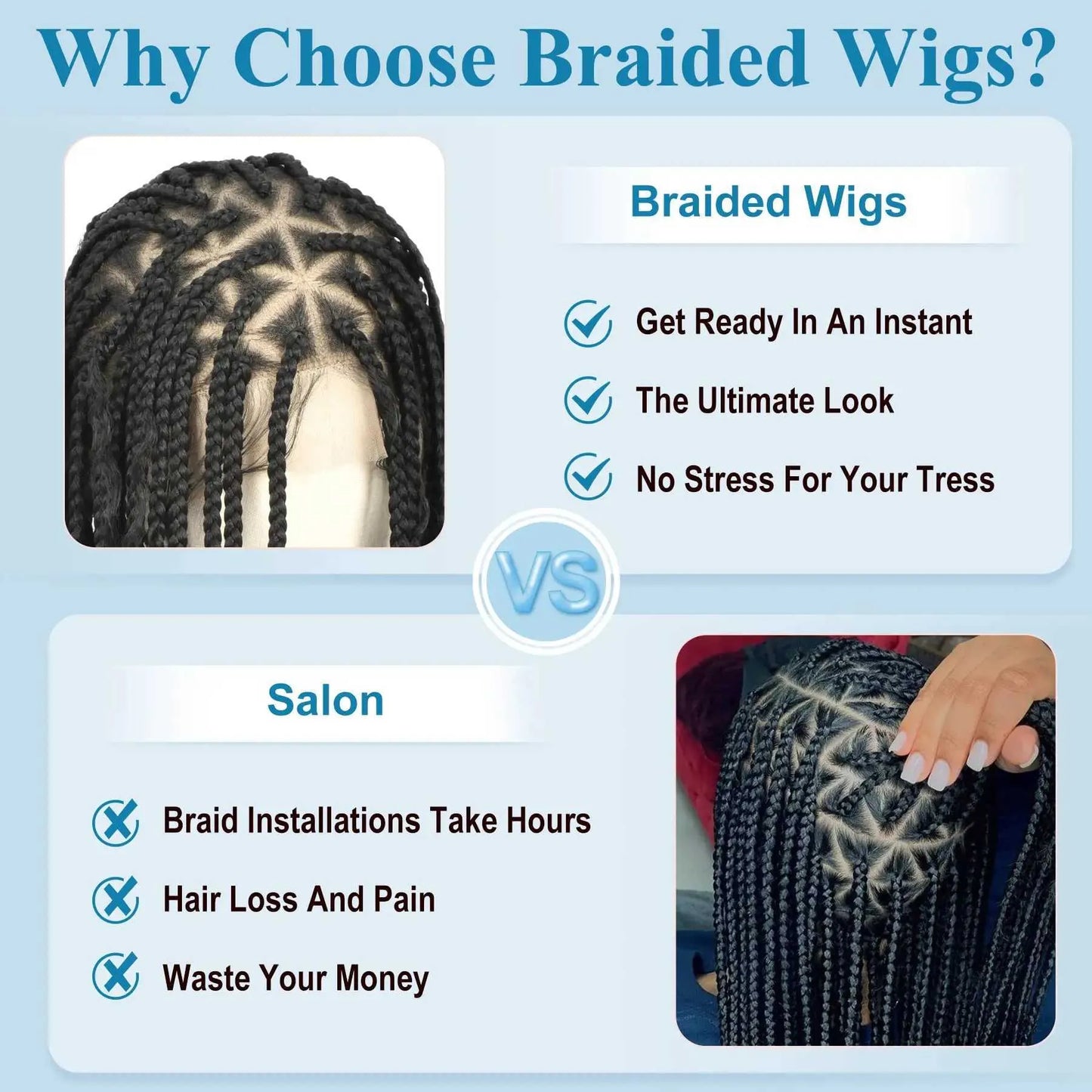 Synthetic Wigs Viyskur 36 Full Double Lace Front Triangle Knotless Box Braided Wigs With Boho Curls Ends Box Braids Wig With Baby Hair 240329