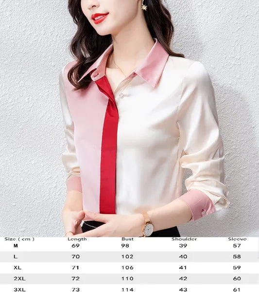 Vintage Butterfly Printed Runway Silk Blouses Women Fashion Designer Striped Shirts Slim Business Office Ladies Button Spring Summer Long Sleeve Tops