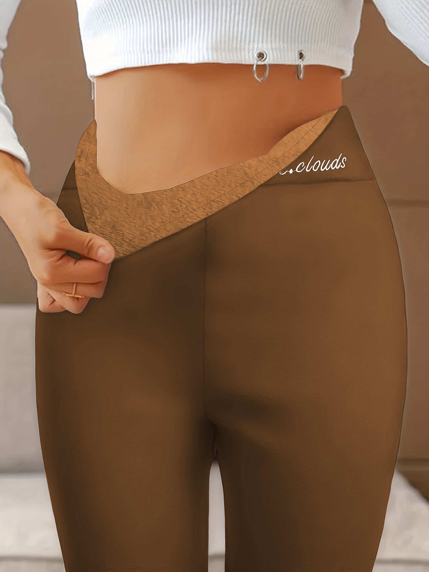 Womens Ultra-Soft Fleece Lined Thermal Leggings - Perfect for Winter & Fall - Stylish Casual Wear with Premium Warmth