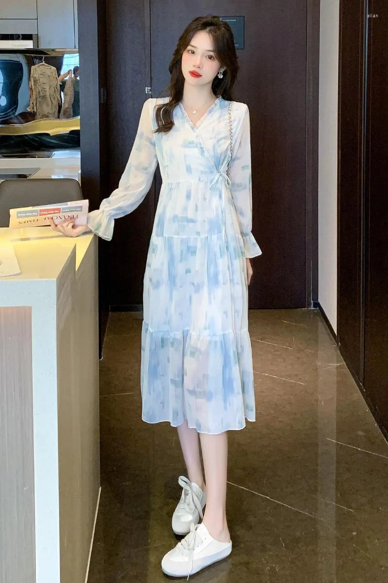 Casual Dresses Fairy Skirts in Excess of the Fairys Department Summer Female French Broken Beautiful Spring and Autumn Dress