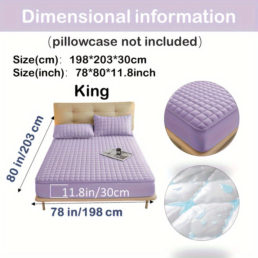 1pc Deluxe Hypoallergenic Mattress Protector - Deep Pocket, Quilted, Waterproof and Soft, for Comfortable Sleep in Bedroom or Guest Room