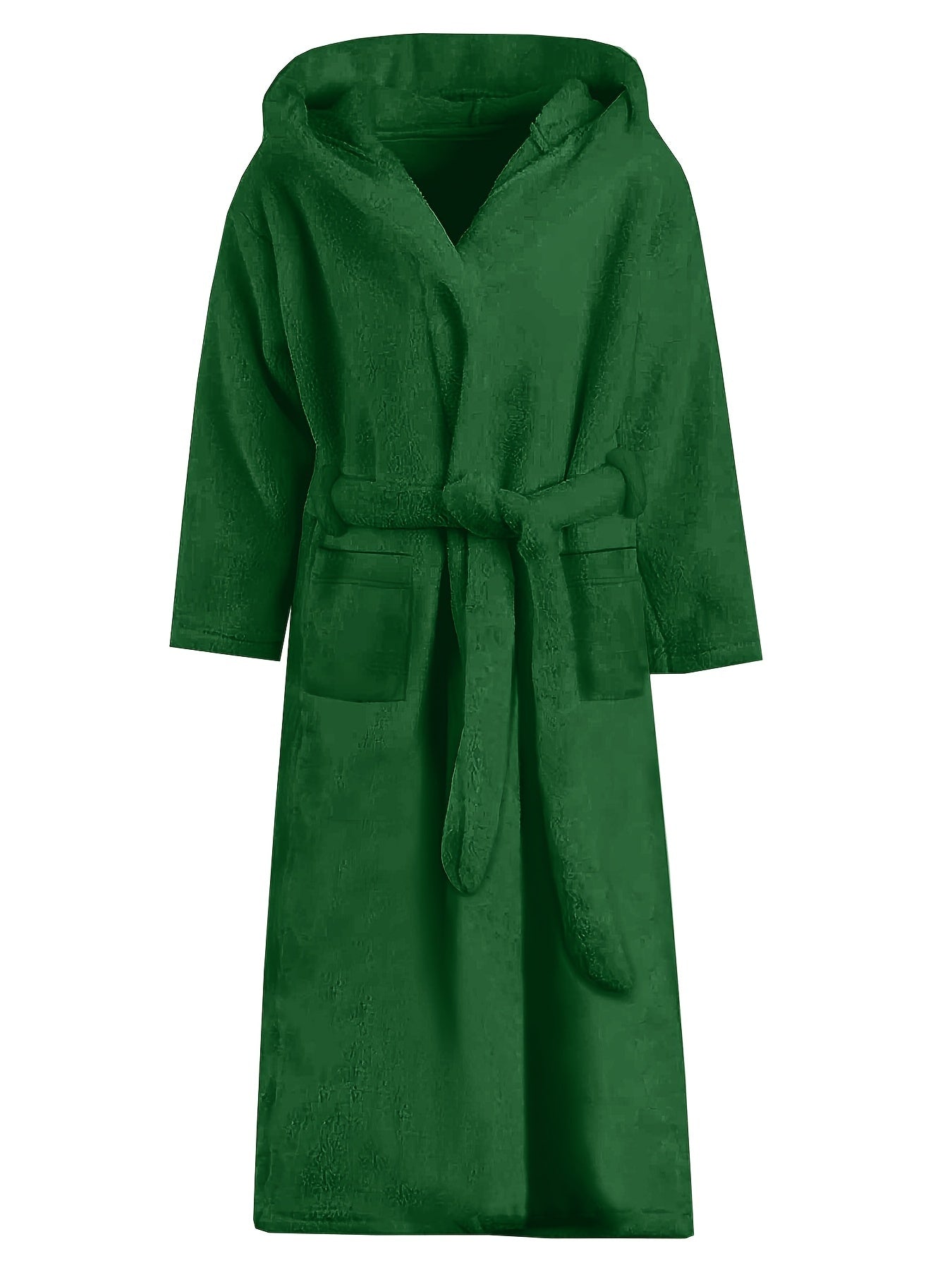 Ultra-Soft Men's Fleece Robe - Hooded Home Pajamas with Pocket, One-Piece Kimono Style Night-Robe for Warmth and Comfort After Bath - Cozy Winter Loungewear for Relaxation