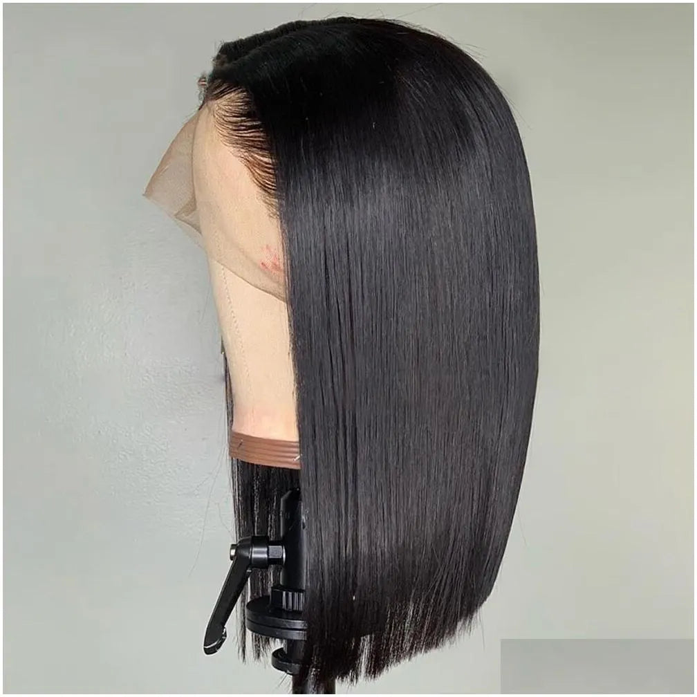 Human Hair Wigs 13X6 Straight Lace Front Black Women Deep Parting With Baby Pre Plucked Brazilian Remy Drop Delivery Products Virgin Dhsjd