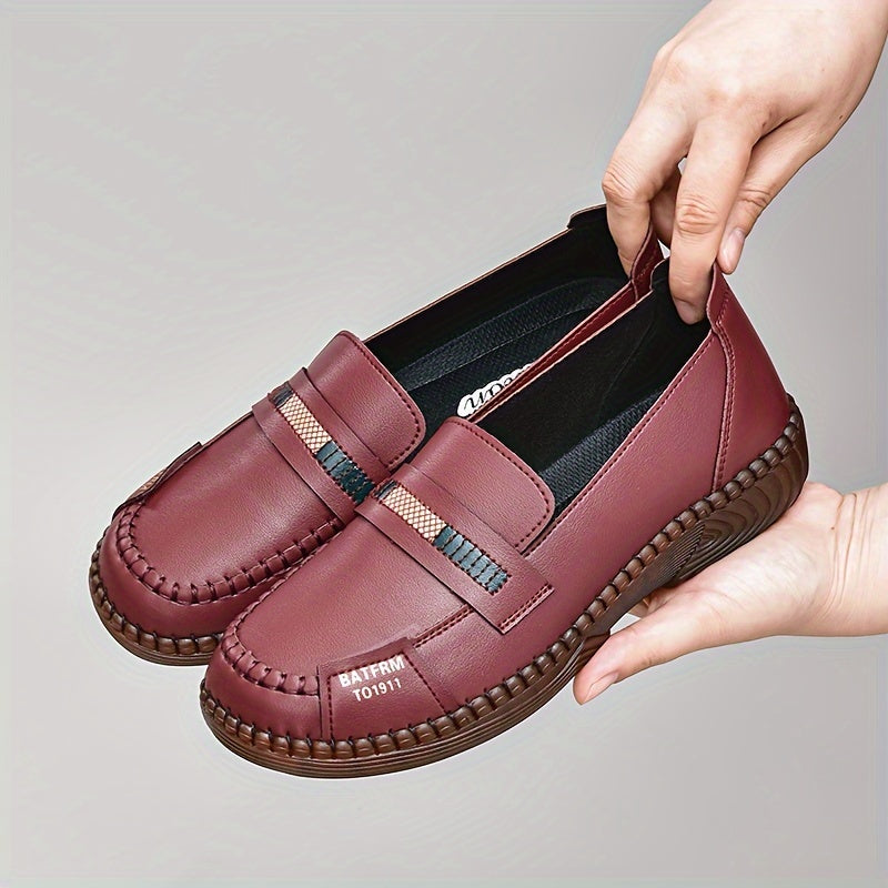 Comfortable Soft Sole Round Toe Flat Shoes - Lightweight, Embroidered, Breathable Microfiber Upper, Superfine Fiber Lining, Slip-Resistant PVC Sole, Perfect for All-Season Walking and Outdoor Activities