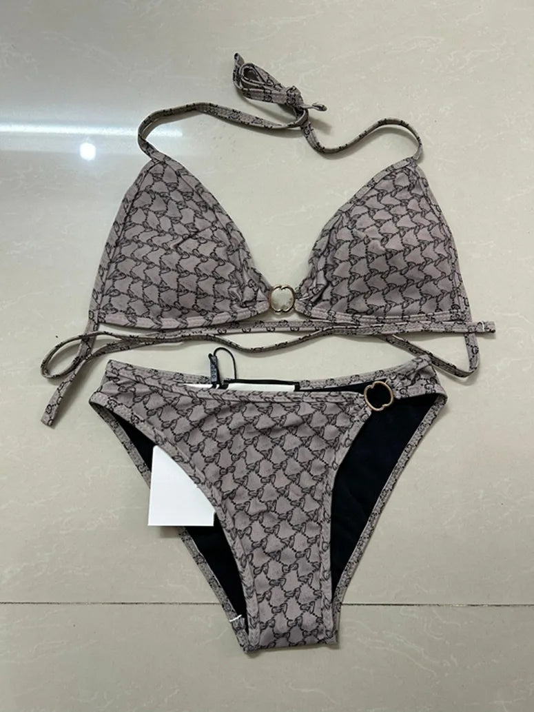 Women Black One Piece Swimwear Designer Padded Bikinis ss Summer Beach Swim Biquinis Letter Print Vacation Hot Spring Bathing Suit #3288