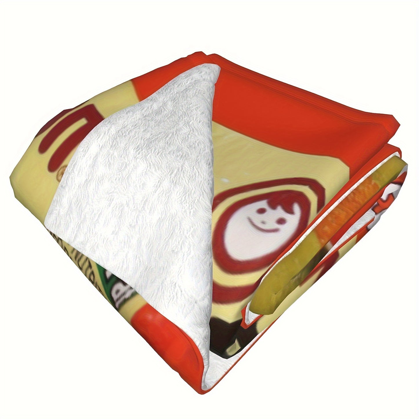 1pc Cozy Chicken Flavored Noodle Soup Inspired Plush Blanket - Ultra-Soft, Lightweight, and Warm Microfiber Throw for All Seasons, Perfect for Snuggling Up on Sofa, Couch, Office, Camping, and Outdoor Adventures - Machine Washable, Easy Care, and Versatil