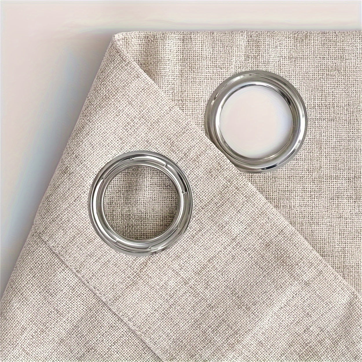2pcs Grommet Top Curtains, Light Filtering Window Drapes, Window Treatments For Bedroom Living Room, Home Decoration, Room Decoration