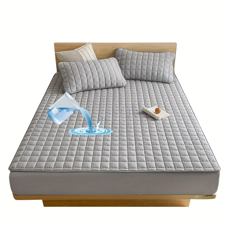 1pc Deluxe Hypoallergenic Mattress Protector - Deep Pocket, Quilted, Waterproof and Soft, for Comfortable Sleep in Bedroom or Guest Room