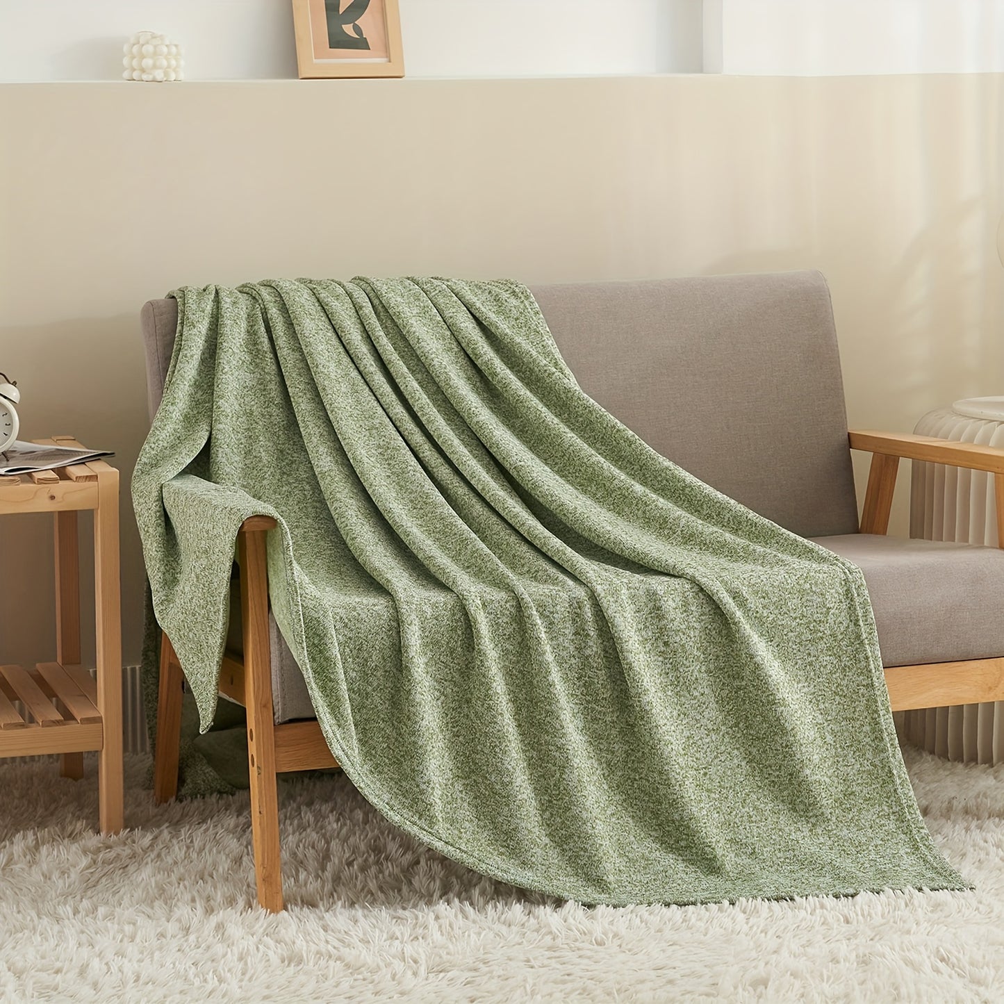 Sweatshirt Blanket Set TWIN (1blanket with 1 sham)/QUEEN (1blanket with 2 shams)/King (1blanket with 2 shams) 300GSM for Jersey Knit Thin Soft Breathable Blanket Set Brings a Stylish Appearance to Bedroom Living Room Couches for all year roud
