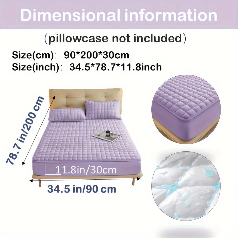 1pc Deluxe Hypoallergenic Mattress Protector - Deep Pocket, Quilted, Waterproof and Soft, for Comfortable Sleep in Bedroom or Guest Room