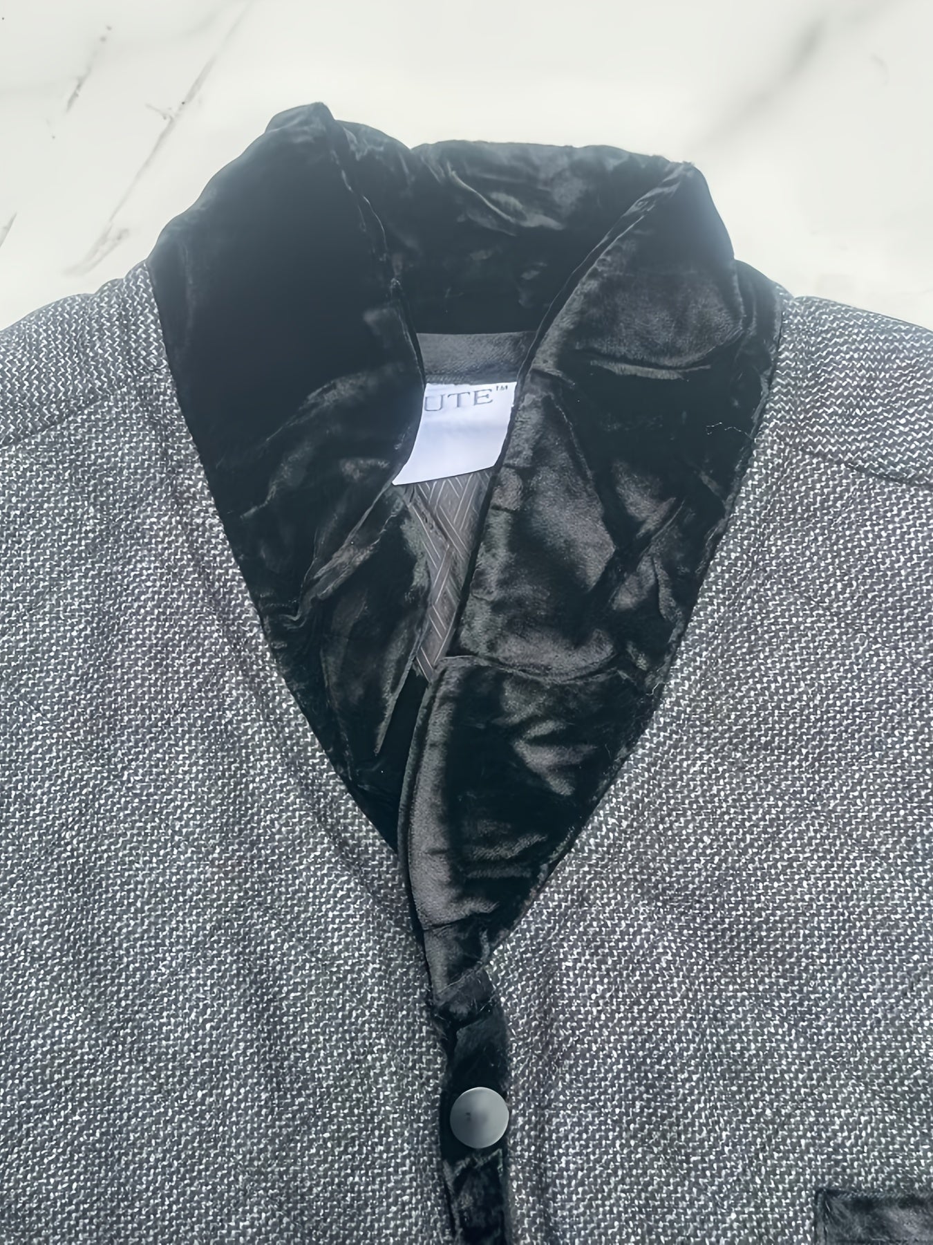 Men's Fleece-Blend Fleece Vest - Sleeveless, Stand Collar, Perfect for Parties & Weddings, PLUS SIZE