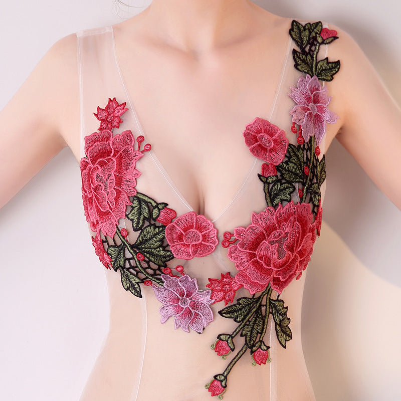 2025 G727/sexy see-through dress mesh transparent hollow lace flower club overalls