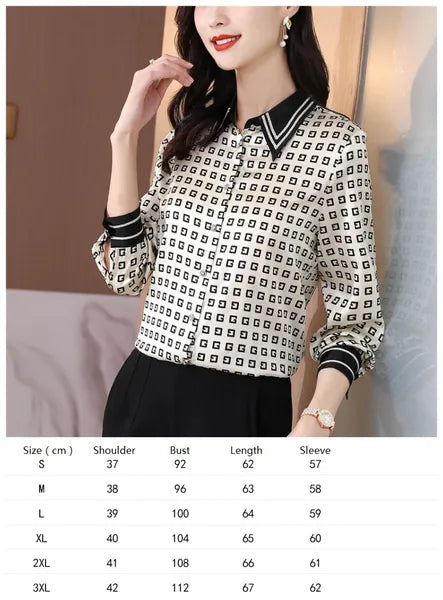 Vintage Butterfly Printed Runway Silk Blouses Women Fashion Designer Striped Shirts Slim Business Office Ladies Button Spring Summer Long Sleeve Tops