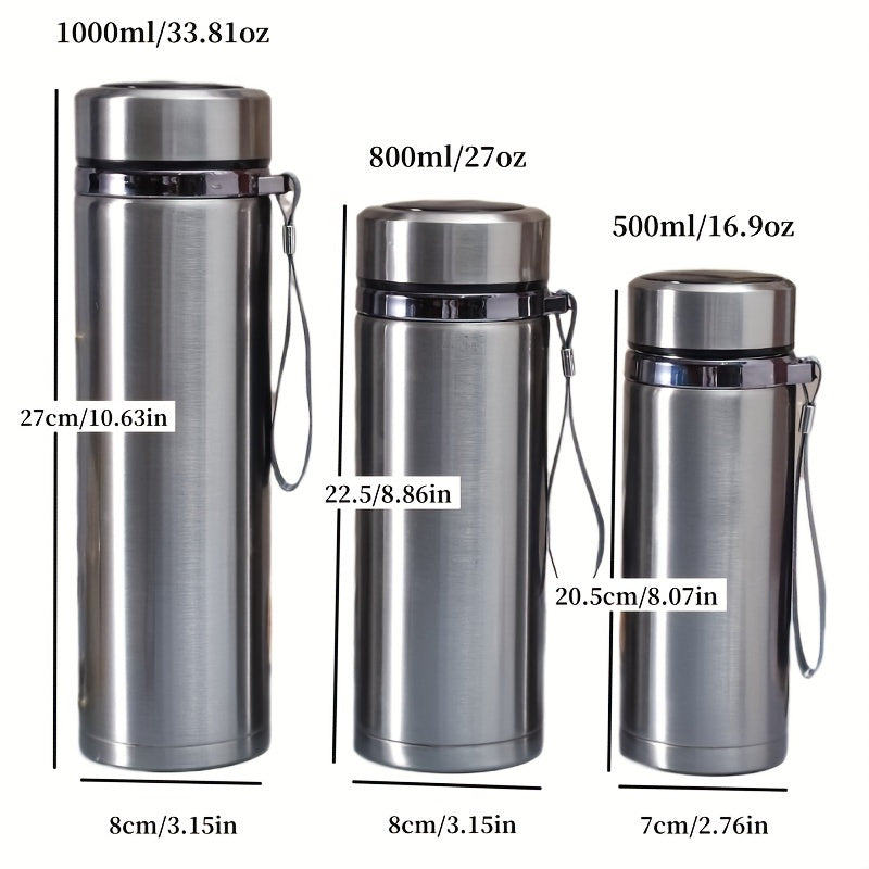 1pc Vibrant Gradient Color Insulated Travel Mug - Outdoor Recreation Camping & Hiking Essential - Temperature Display, Long-Lasting Thermal Cup with Carry Strap, Gift-Ready, Perfect for Hot and Cold Beverages, Home, Office, and Outdoor Adventures