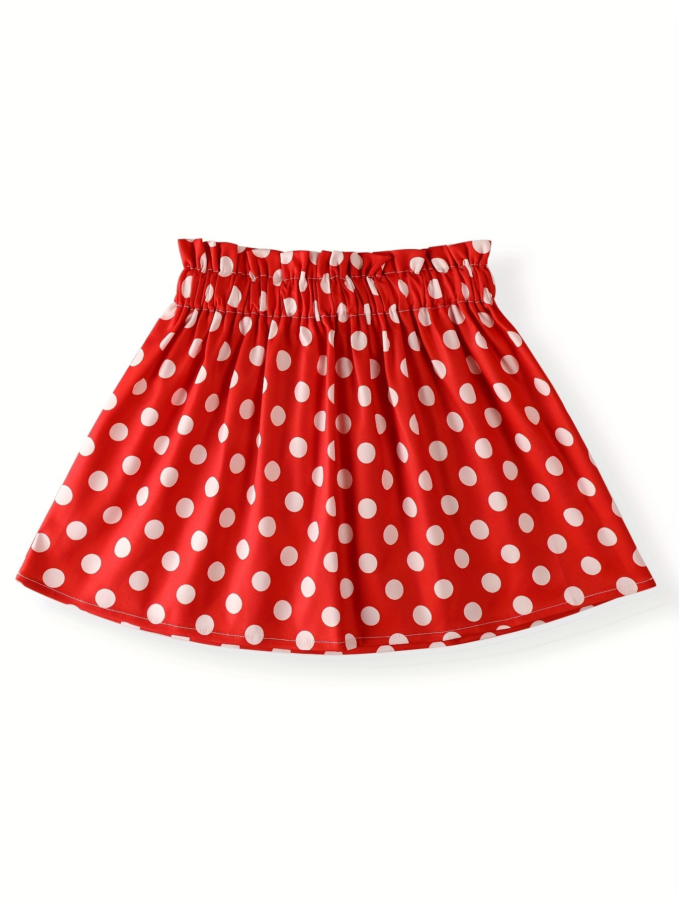 3-12 Years Girls Vintage-Inspired Polka Dot Ruffle Peplum Skirt - Flared Mini Umbrella Skirt with Non-Stretch Woven Fabric for Spring, Summer, Fall, and Christmas - Perfect Birthday Gift for Little Girls