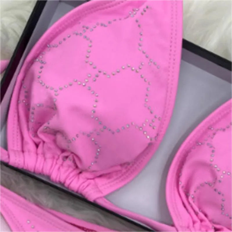 Designer Bikinis for Women Pool Parties Bathing Suit Designers Halter Vacation Swimsuit Sets Bikini Design Taille Ensemble Maillot De Bain