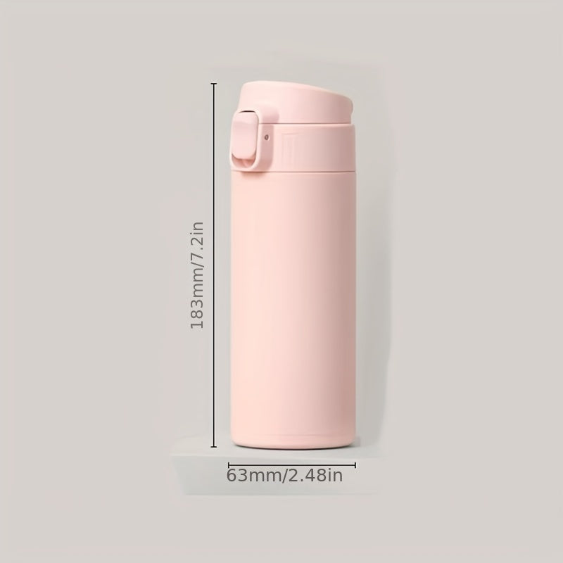 1pc 320ml/10.8oz Insulated Stainless Steel Bouncing Water Bottle - Leakproof, Portable, and Durable Fitness Companion for Outdoor Camping, Hiking, Travel, and Sports - BPA-Free, Sweat-Resistant, and Easy to Clean