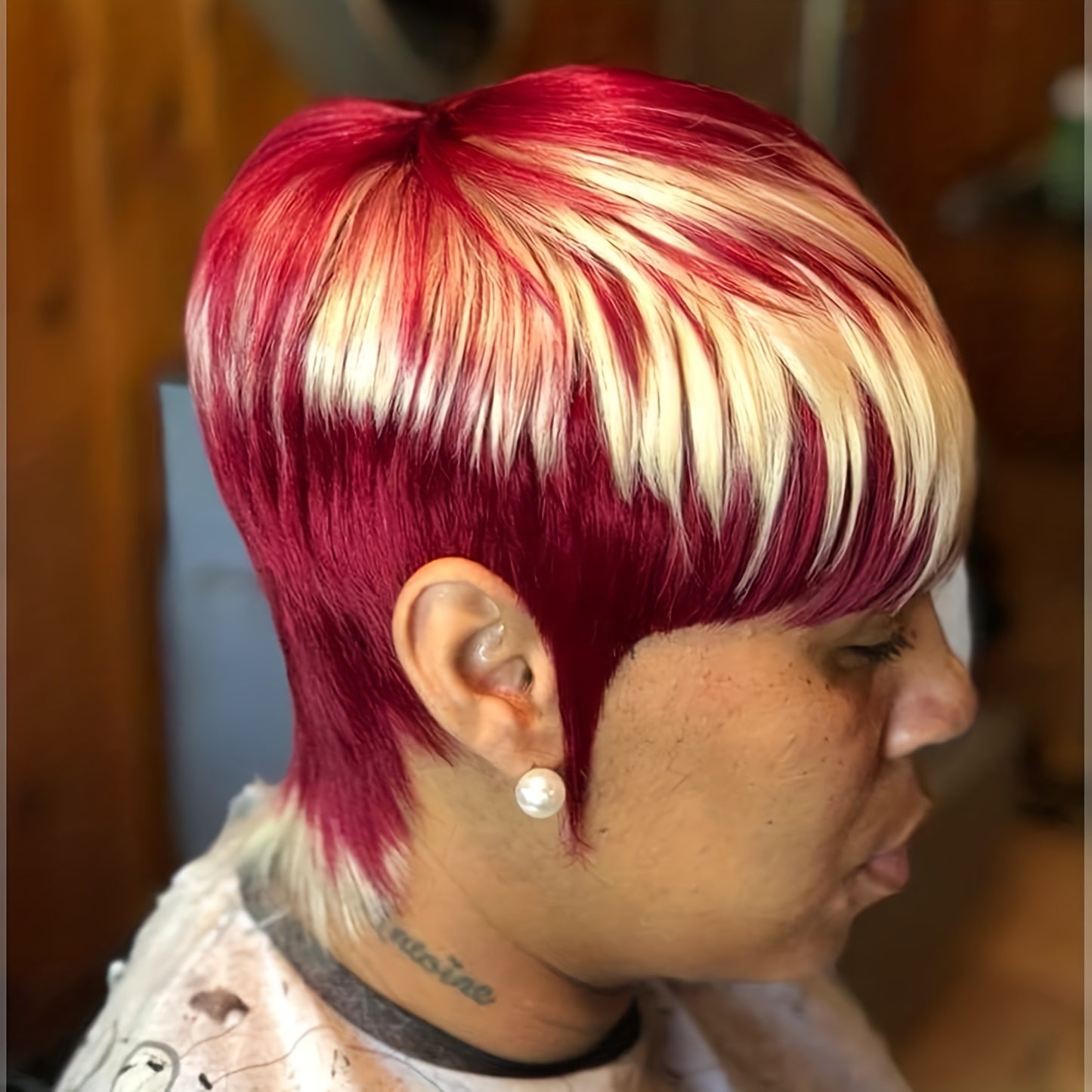Real Human Hair Pixie Cut Wig for Black Women Short Wigs for Black Women Brazilian Virgin Human Hair Glueless Wig None Lace Front Full Machine Made Layered Wig Pixie Wigs for Black Women Haircut Short Wigs for Daily Use