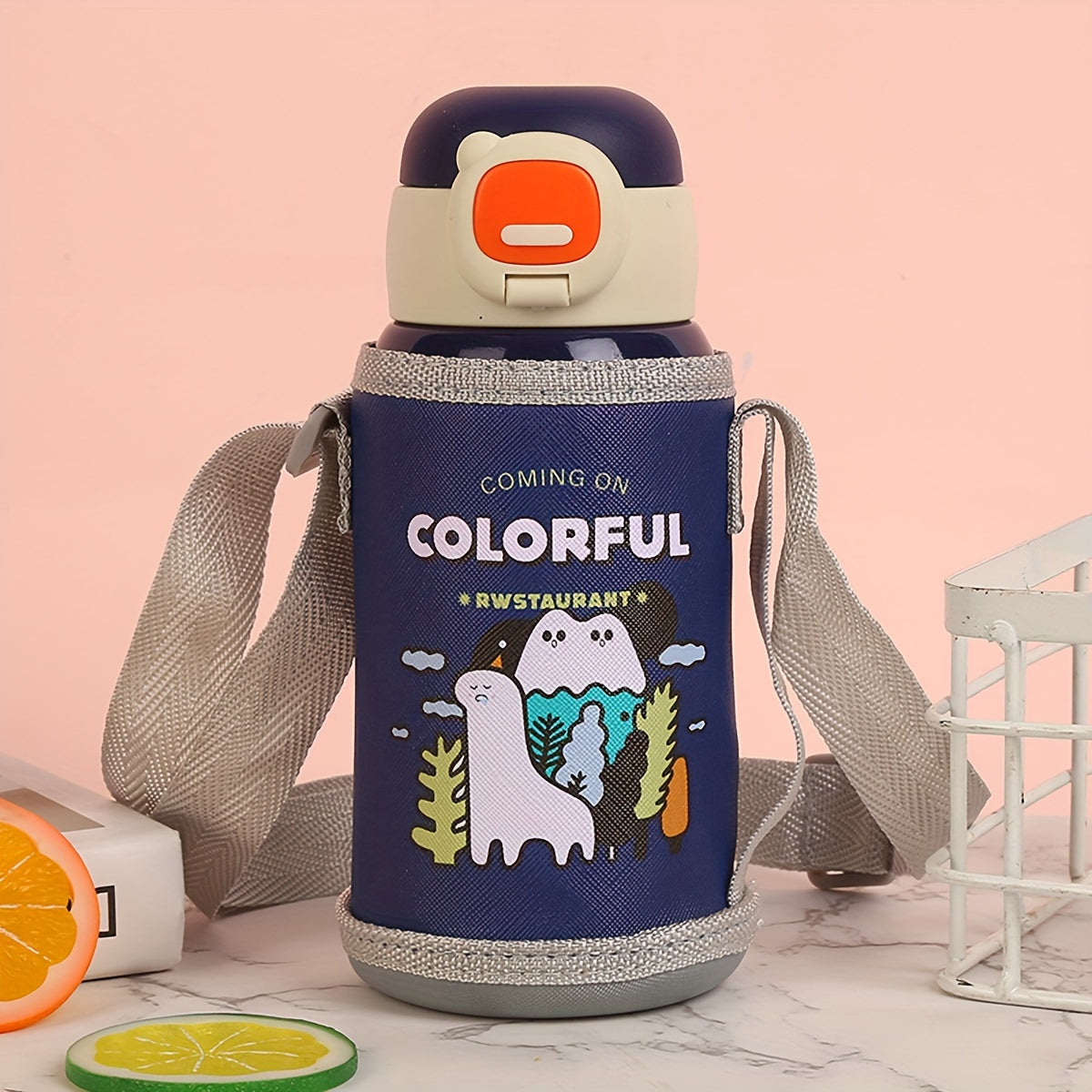 1pc Cartoon Vacuum Insulated Water Bottle - Cups & Mugs - 500ml 304 Stainless Steel Thermal Flask for Hot and Cold Drinks, Summer Winter Travel Drinkware, Unique Gift Idea for Friends and Family
