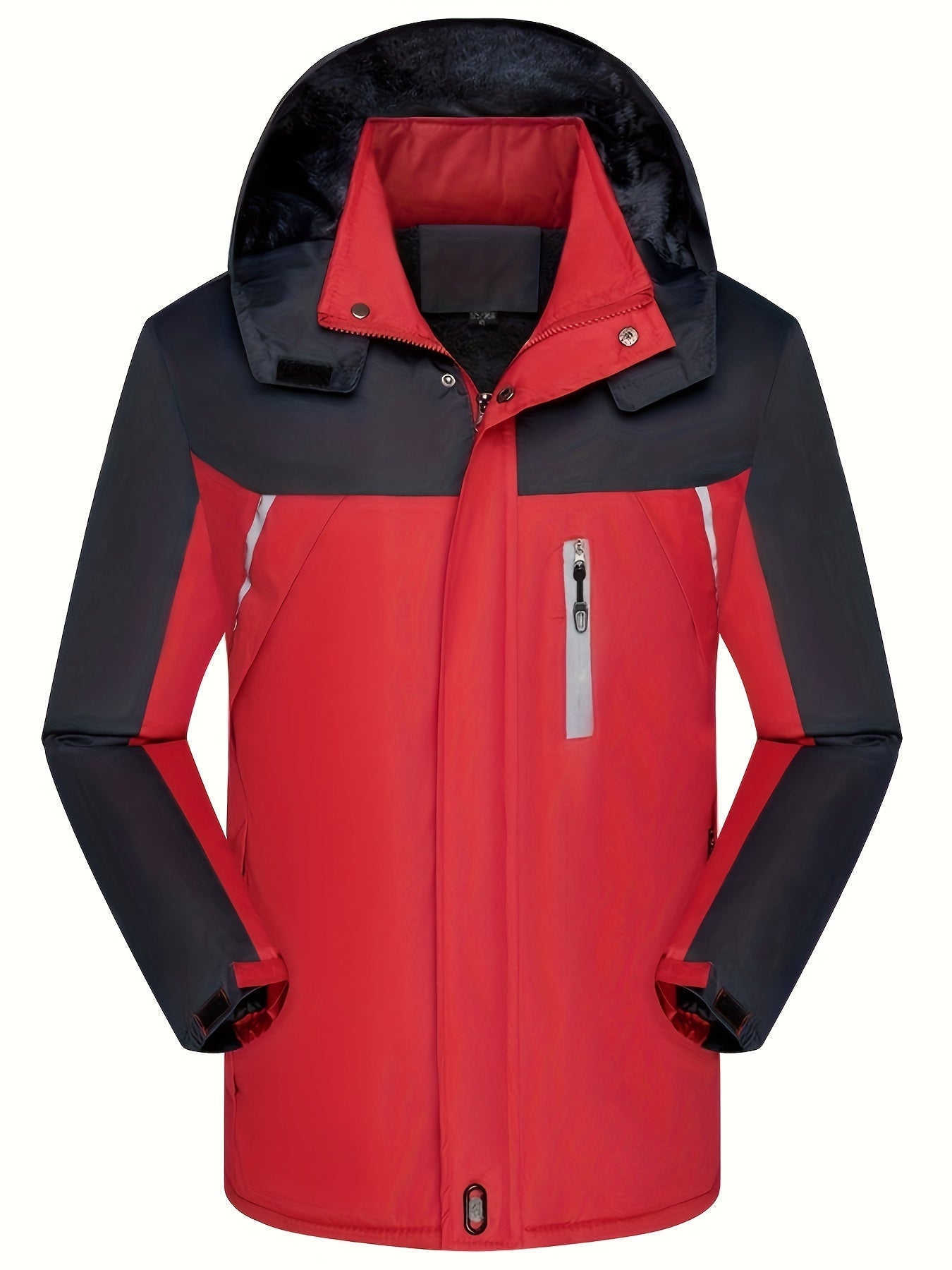 Plus Size Men's Warm Dry Waterproof Windproof Fleece Jacket for Winter Outdoor
