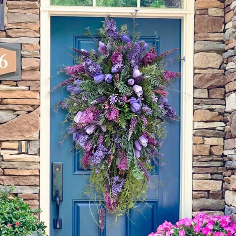 Artificial Spring Floral Wreath Decor - Flower Wreath Home Decoration