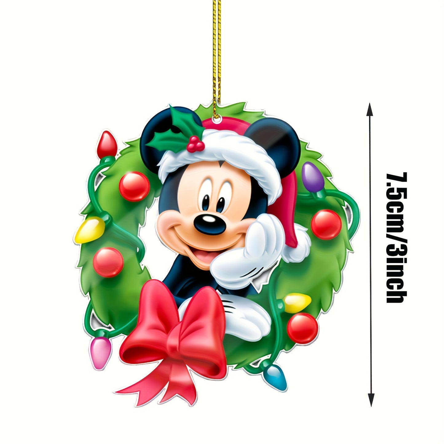 10-Pack Vibrant Cartoon Christmas Tree Ornaments - Fairy Tale Themed Holiday Party Decorations for Home & Kitchen - Acrylic, Plug-in Free, No Feather, for a Joyful Festive Atmosphere