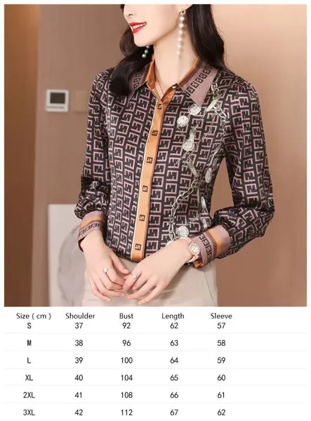 Vintage Butterfly Printed Runway Silk Blouses Women Fashion Designer Striped Shirts Slim Business Office Ladies Button Spring Summer Long Sleeve Tops