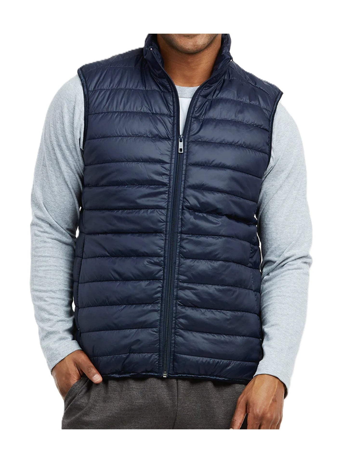 PLUS SIZE MEN'S LIGHTWEIGHT PUFFER VEST