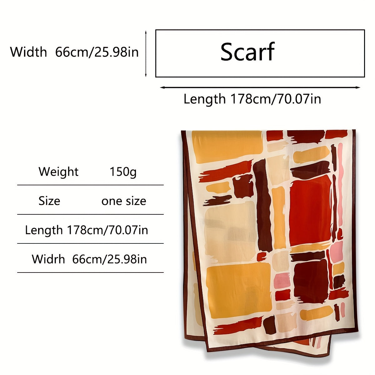 Vintage Chic Scarf Wrap - Soft, Breathable, Thin, Elegant, Warm Imitation Wool Shawl with Contrast Color - Perfect for Women, Everyday Wear, Outdoor Activities, and Special Occasions