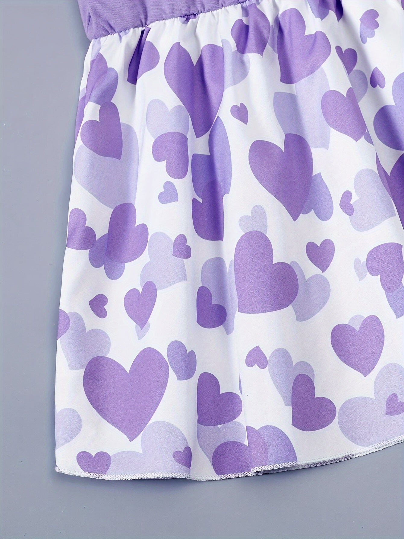 Toddler Girls Splicing Heart Graphic Flutter Trim Sleeveless Dress Spring Summer Valentine's Day Gift