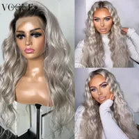 Perruque Pink full lace front wigs Transparent HD Lace Body Wave Wig natural hairline simulation human hair wigs for women