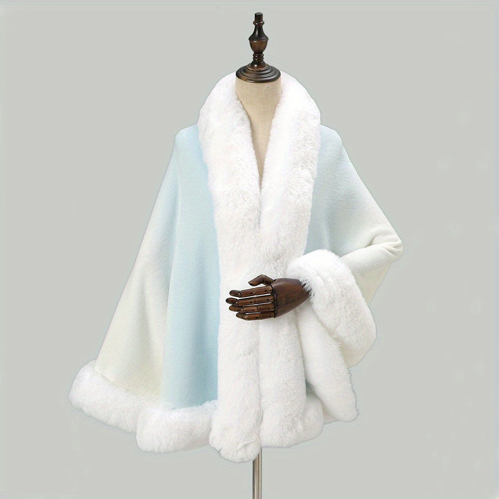 25.60"X64.96" Luxurious Imitation Rabbit Fur Shawl Scarf Collar - Soft, Warm, and Cozy Winter Cloak Wrap with Imitation Cashmere Feel - Perfect for Cold Weather, Outdoor Activities, and Fashion Statement