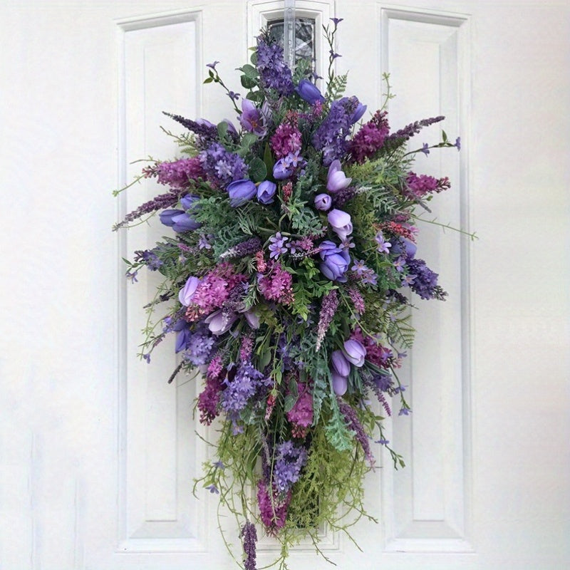 Artificial Spring Floral Wreath Decor - Flower Wreath Home Decoration