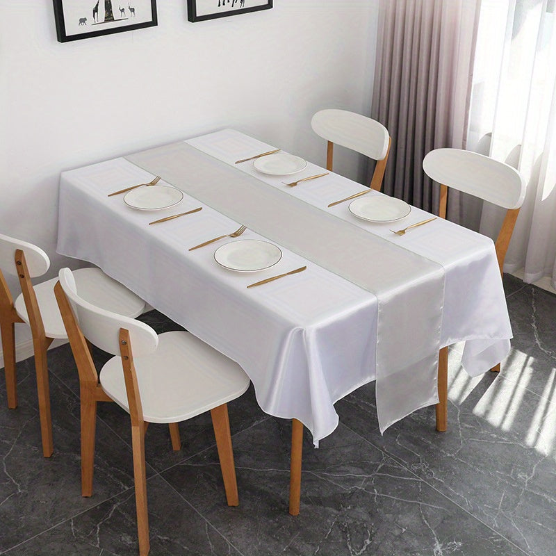 1pc, Stain Table Runner, Color Ding Table Runner, Wedding Banquet Birthday Party Table Decoration, Simple Solid Color Table Runner, Room Decor, Dining Table Decor