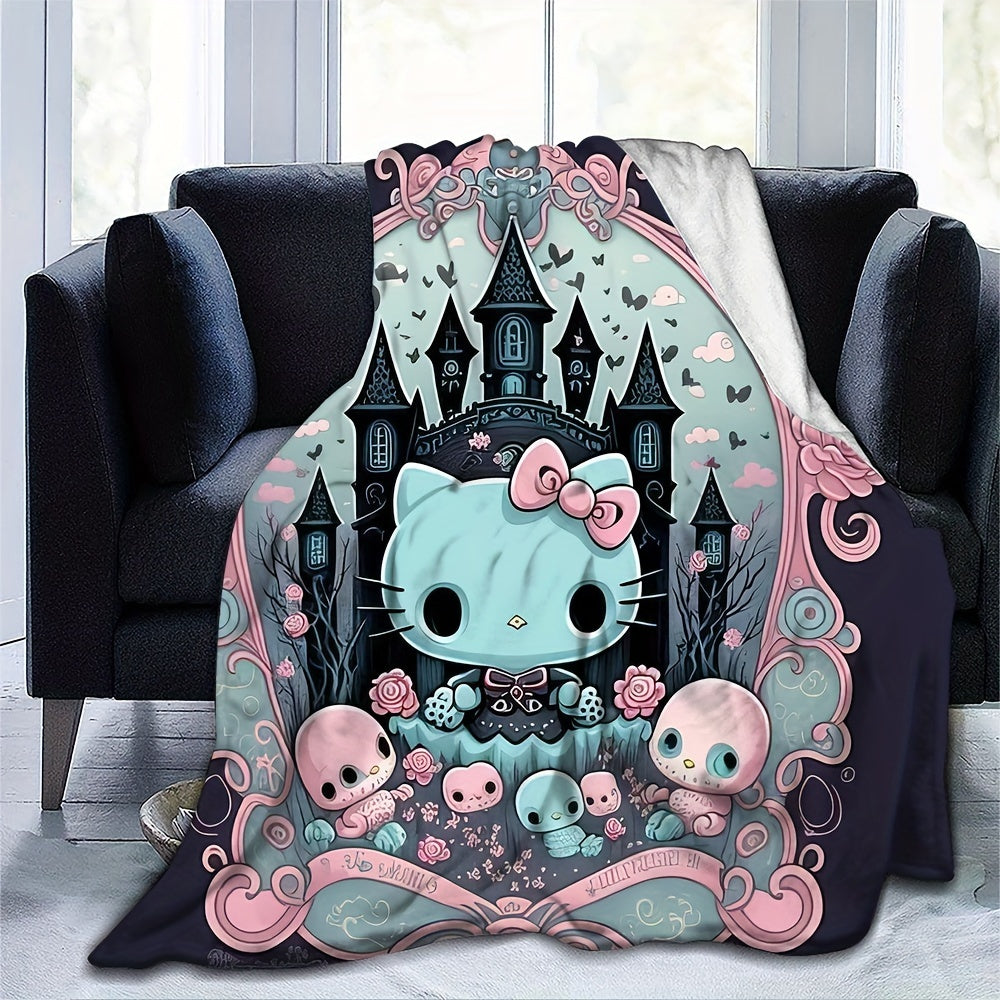 Sanrio Hello Kitty Halloween Throw Blanket - 59"x39" or 59"x51" - Soft and Comfortable for All Seasons