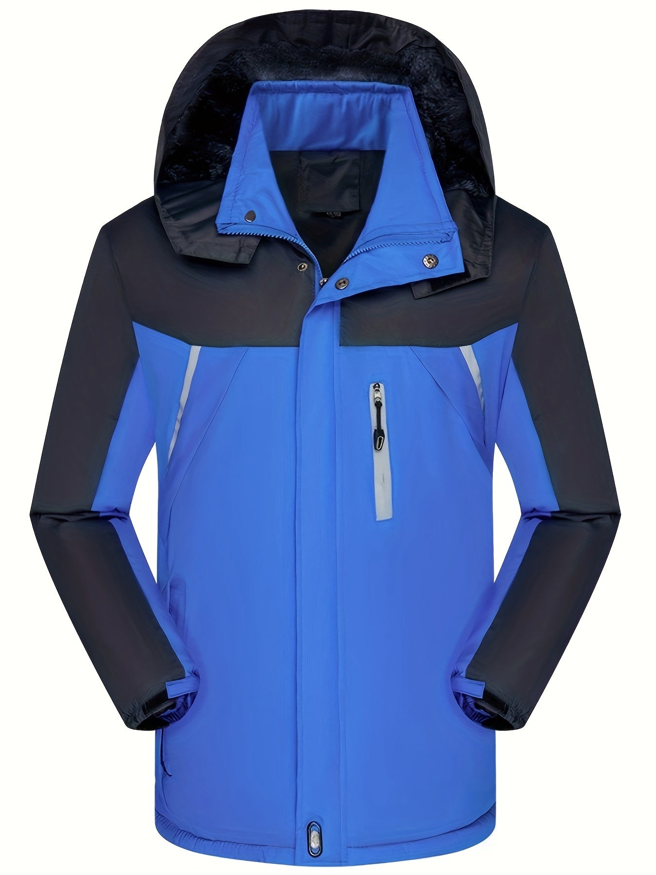 Plus Size Men's Warm Dry Waterproof Windproof Fleece Jacket for Winter Outdoor
