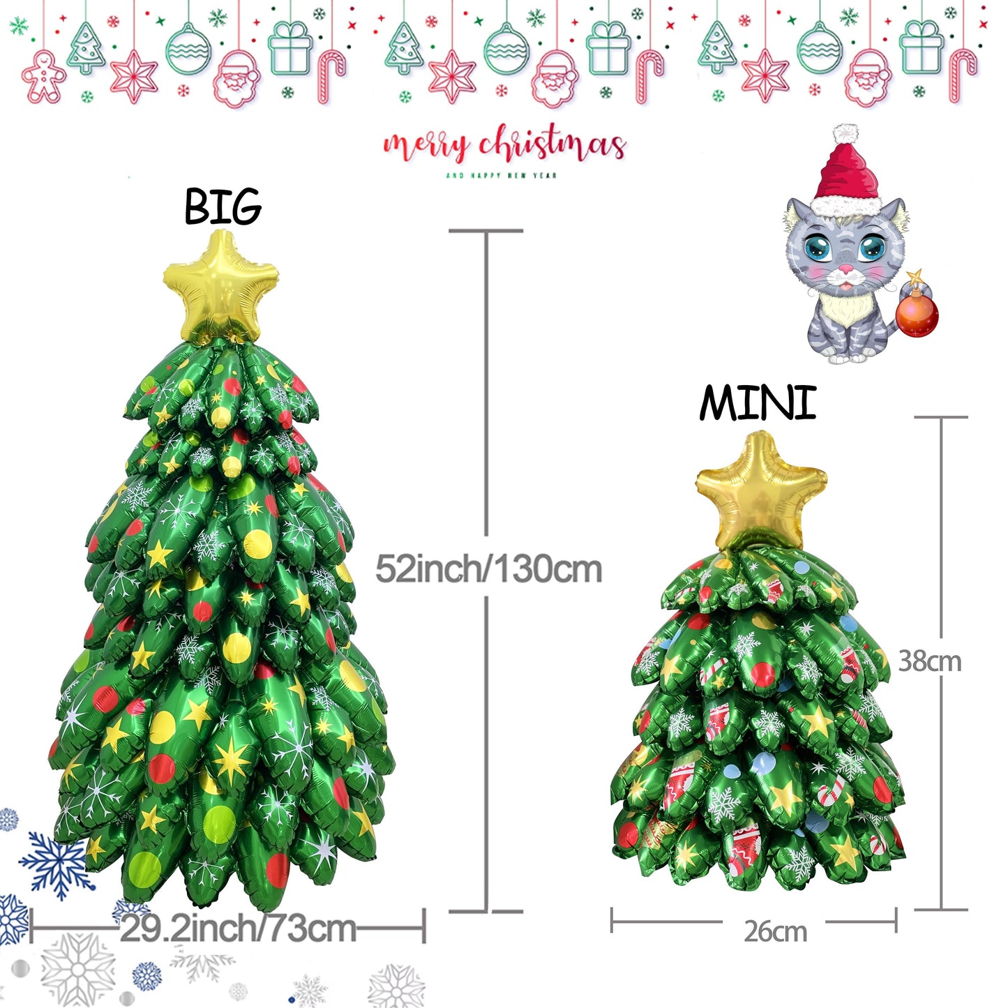 Exclusive DIY Stacking Christmas Tree Balloons Set - Custom Style, Assembly Required, Inflatable, Reusable, Party Decoration Essentials for Christmas and New Year Celebrations - Unique Tree Shape, Vibrant Colors, Easy to Assemble, and Durable