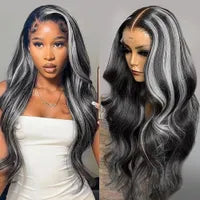 Perruque Pink full lace front wigs Transparent HD Lace Body Wave Wig natural hairline simulation human hair wigs for women