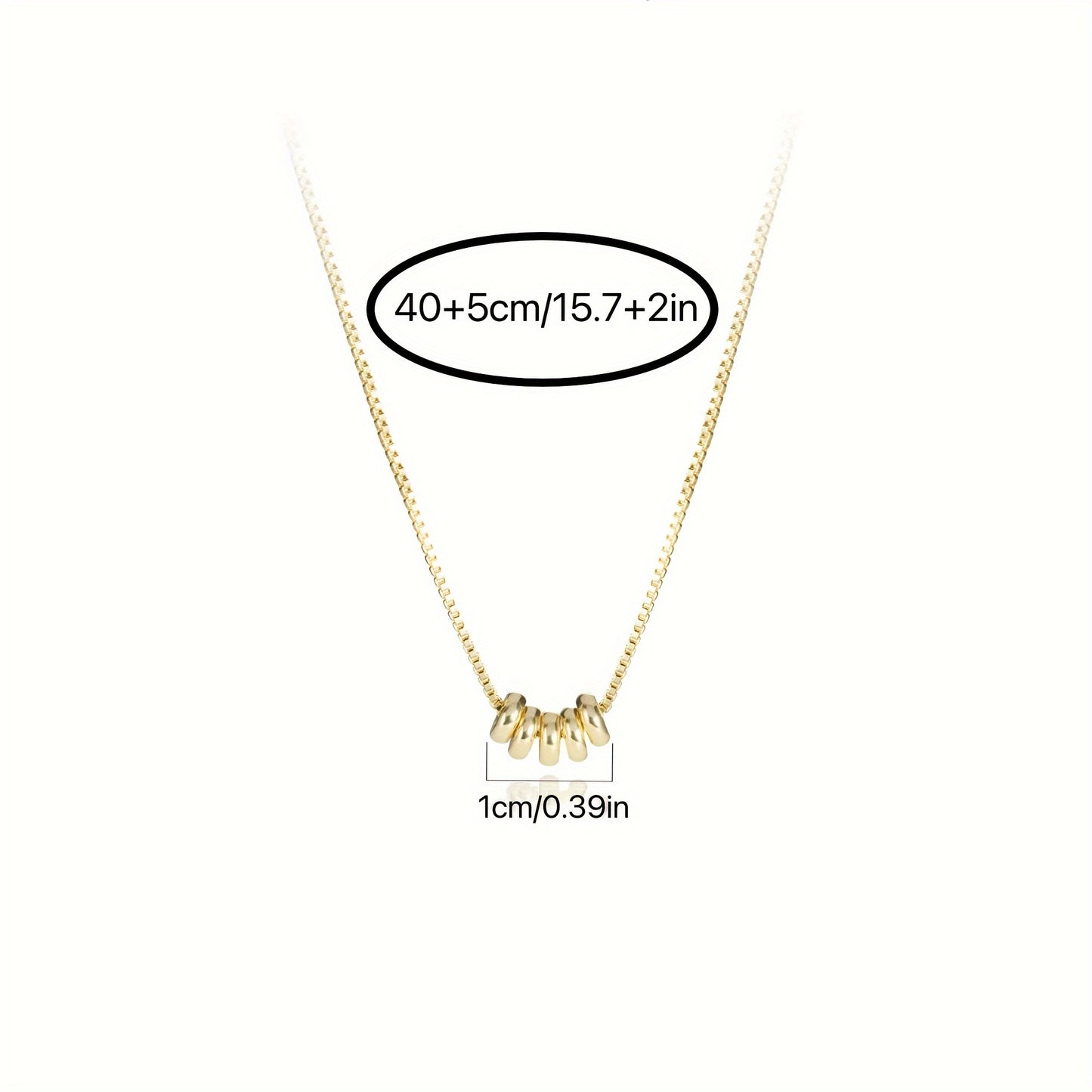 / Silvery Pendant Necklace Elegant Simple Style Plated Jewelry Trendy Female Gift