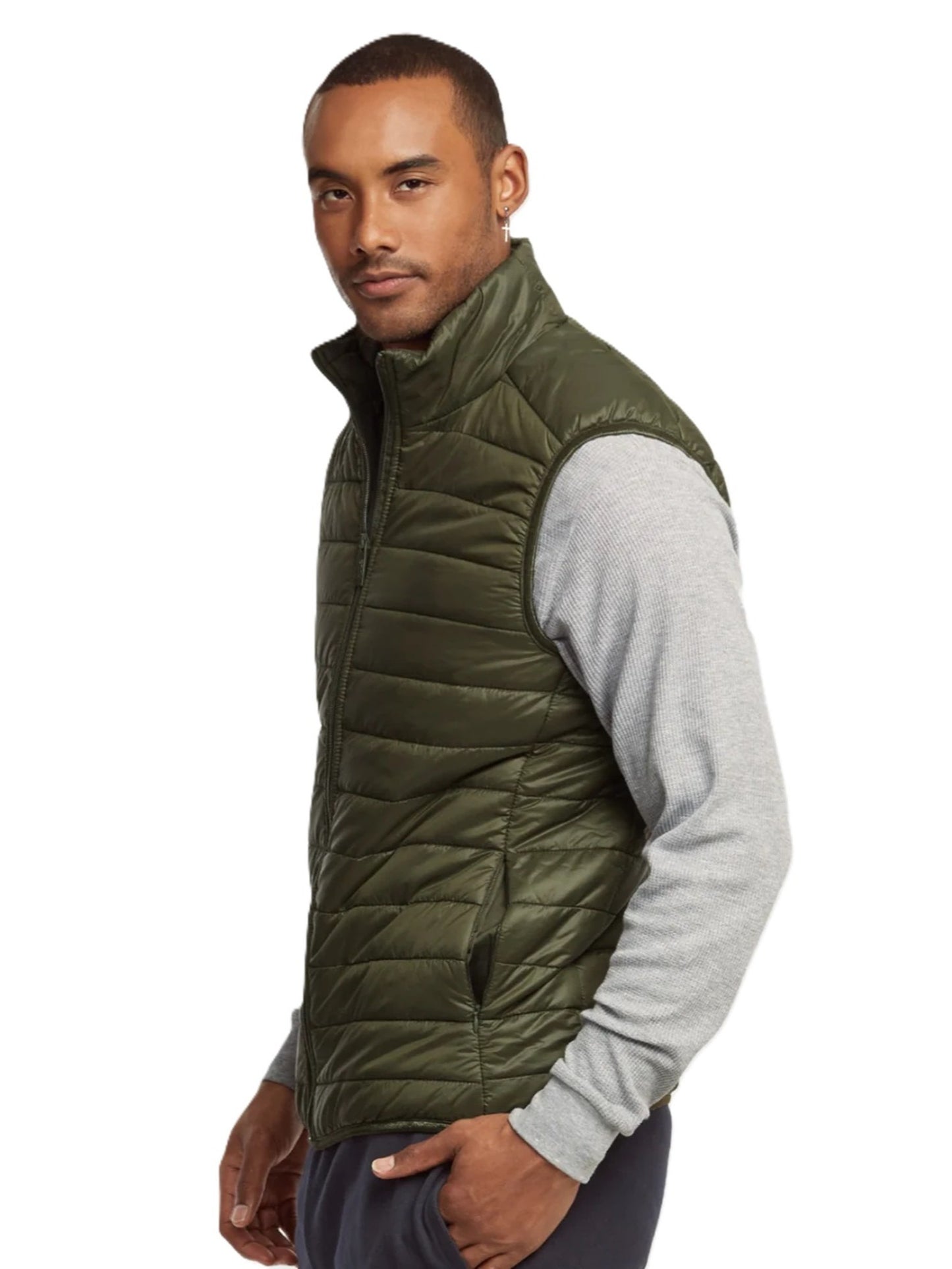 PLUS SIZE MEN'S LIGHTWEIGHT PUFFER VEST