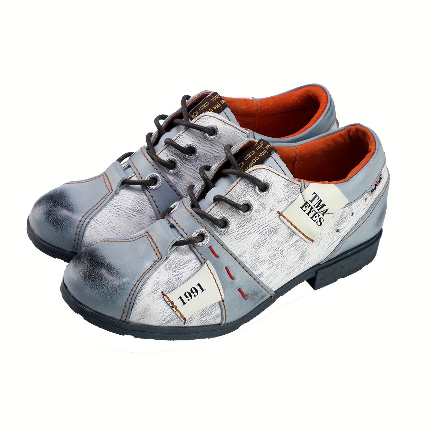Women's Fashion Retro Trend Oxfords, Lace Up Comfortable And Versatile Shoes, Low Heel Casual Shoes