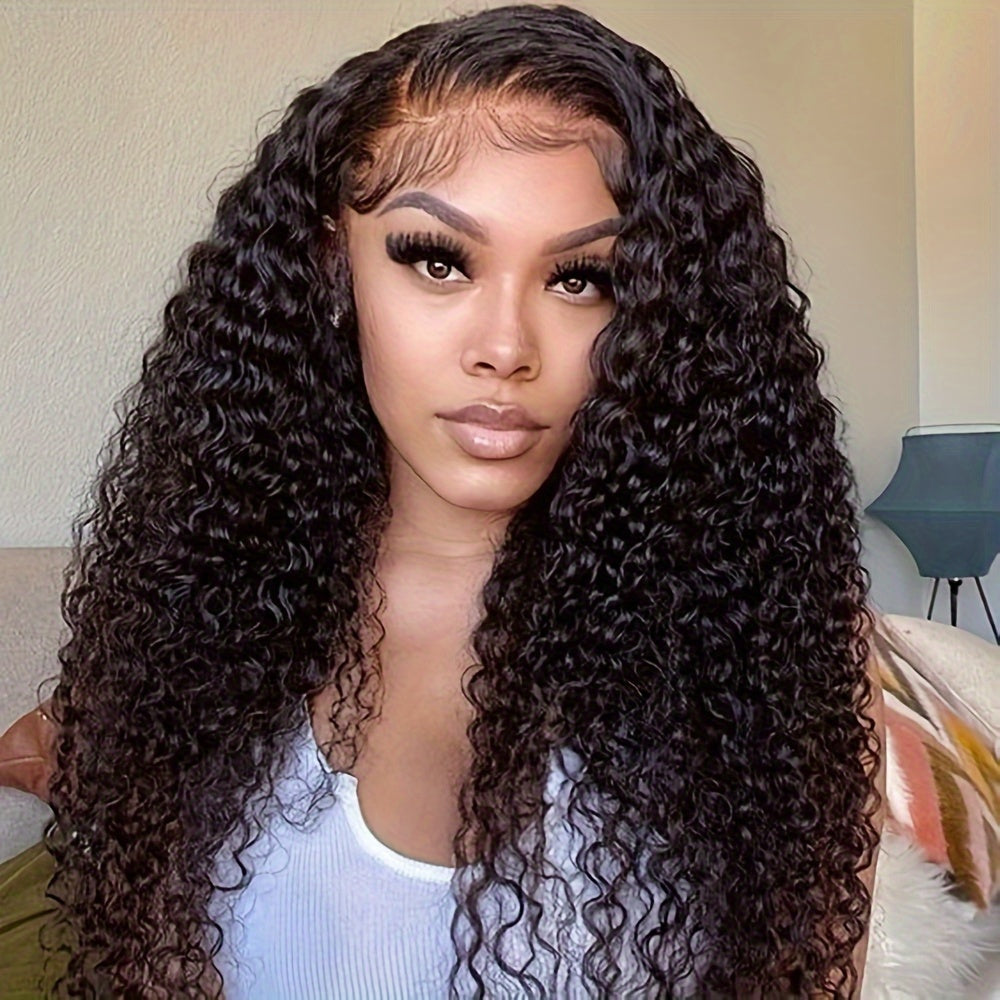 Bye Bye Knots Wear and Go Glueless Wig Pre cut Lace Closure Wig 13x6 Jerry Curly Put on and Go Lace Front Wigs Human Hair 200% Density Natural Color