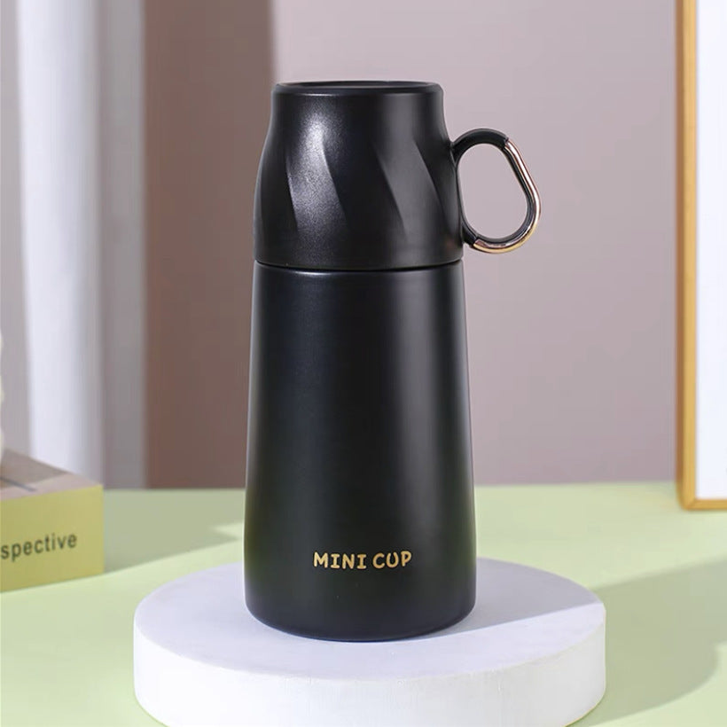 1pc Mini Thermal Mug Stainless Steel Vacuum Insulated Bottle With Cup For Coffee Hot Drink And Cold Drink, Water Flask, Back To School Supplies