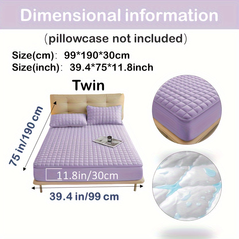 1pc Deluxe Hypoallergenic Mattress Protector - Deep Pocket, Quilted, Waterproof and Soft, for Comfortable Sleep in Bedroom or Guest Room